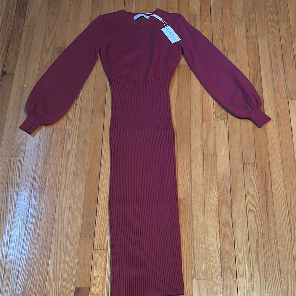 Petal & Pup Burgundy Long Sleeve Dress size Medium Large